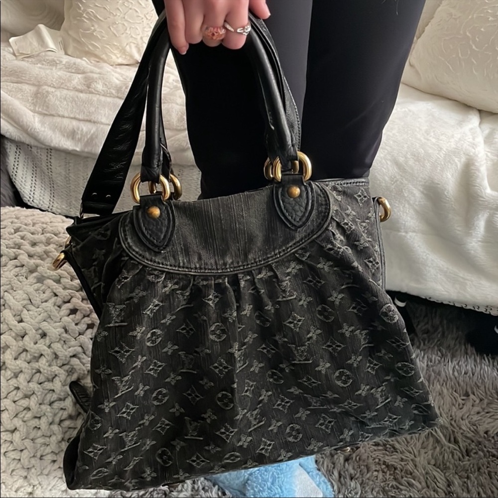 Louis Vuitton Black Monogram Denim GM Neo Cabby Bag - Picture 8 of 12